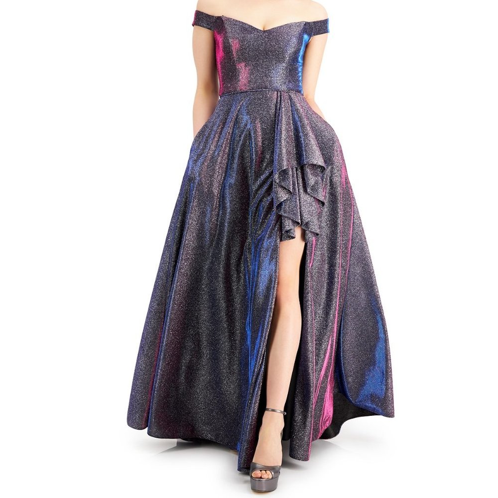 Blondie Nites Women's Strapless Glitter Ballgown Size 5 Junior NWT